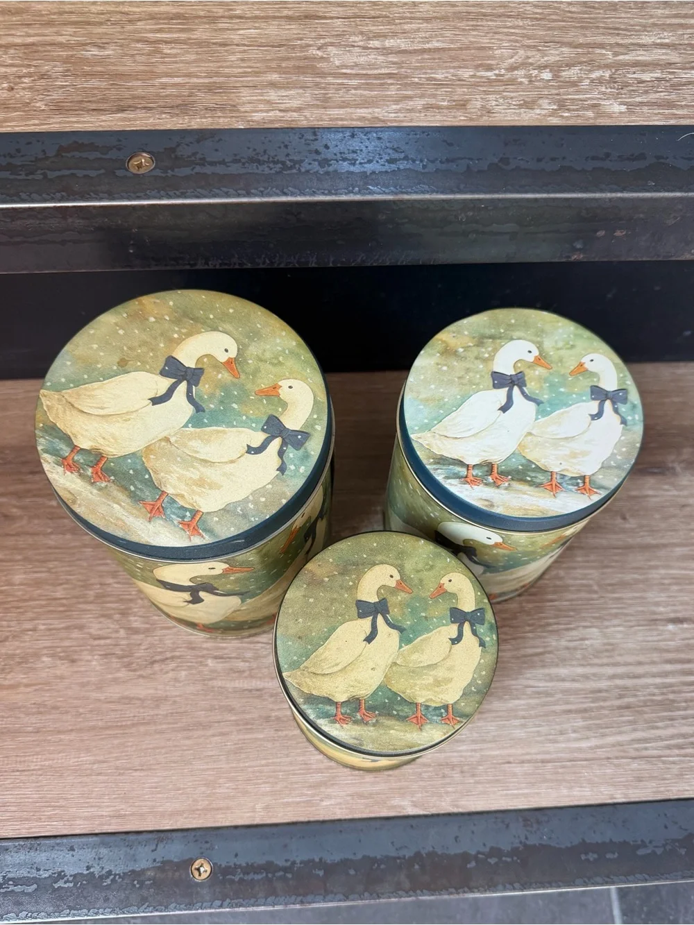 Vintage goose canister set